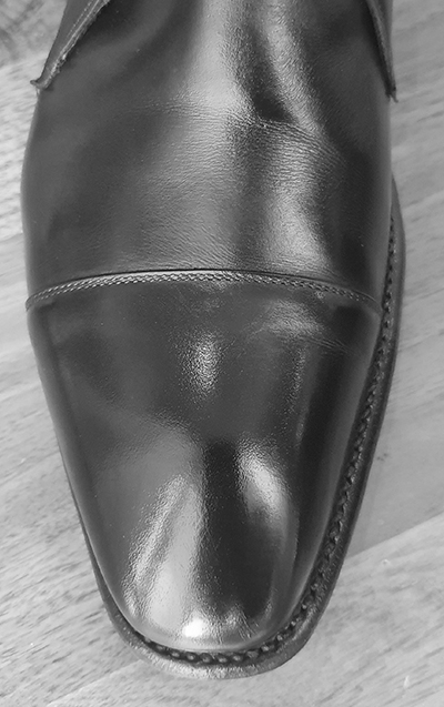 mens shiny derby shoe